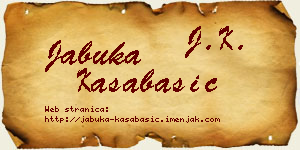 Jabuka Kasabašić vizit kartica